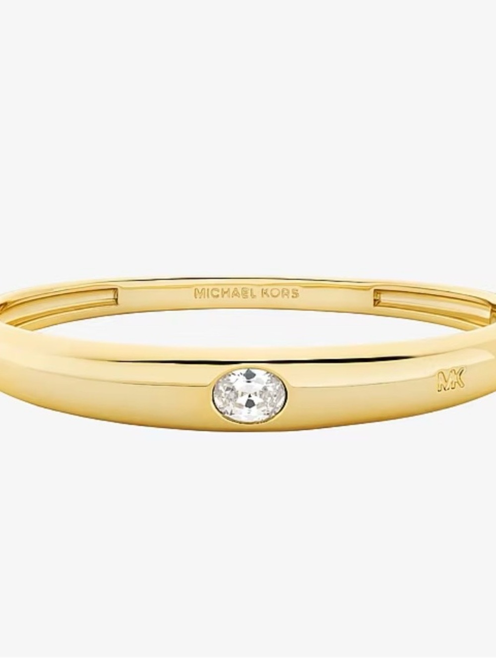 Michael Kors Gold Crystal Accent Slim Bangle Bracelet - Picture 1 of 2